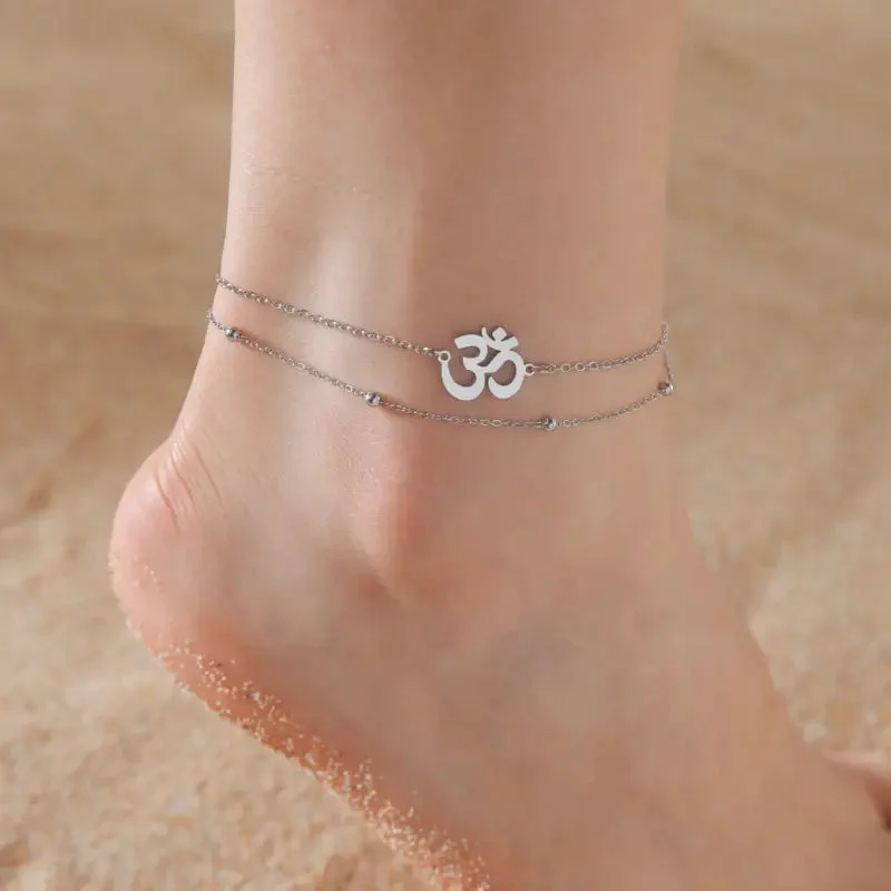 Bracelet de cheville Symbole Ohm en détail