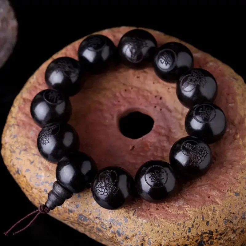 Bracelet Mala en ébène