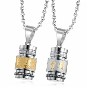 Collier Mantra Bouddhiste Om Mani Padme Hum""