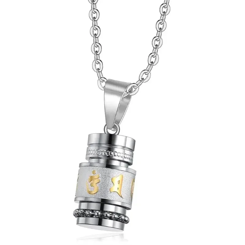 Collier Mantra Bouddhiste en Argent