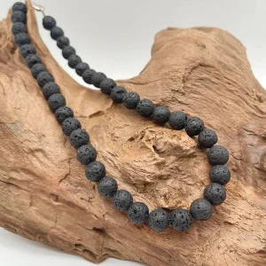 Collier pierre de Lave 6/8mm