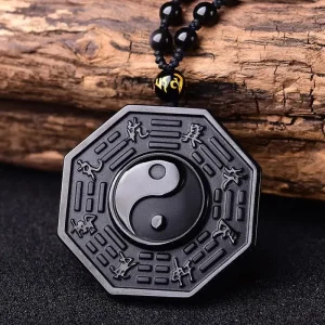 Collier Yin Yang Noir