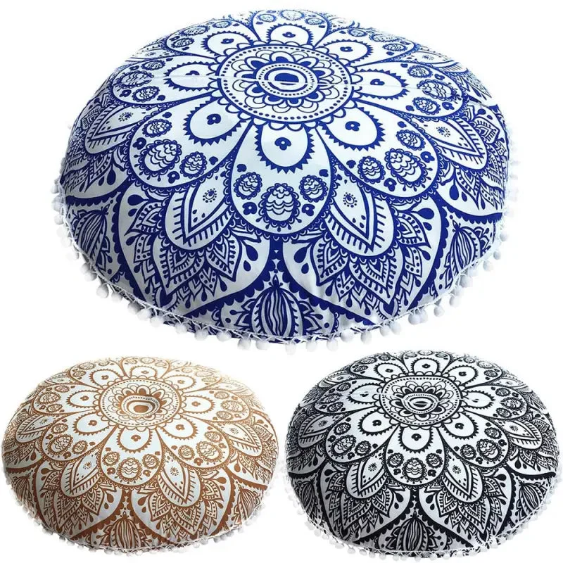 Housse de Coussin de Méditation Mandala
