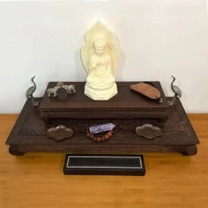 Grand plateau de méditation bois