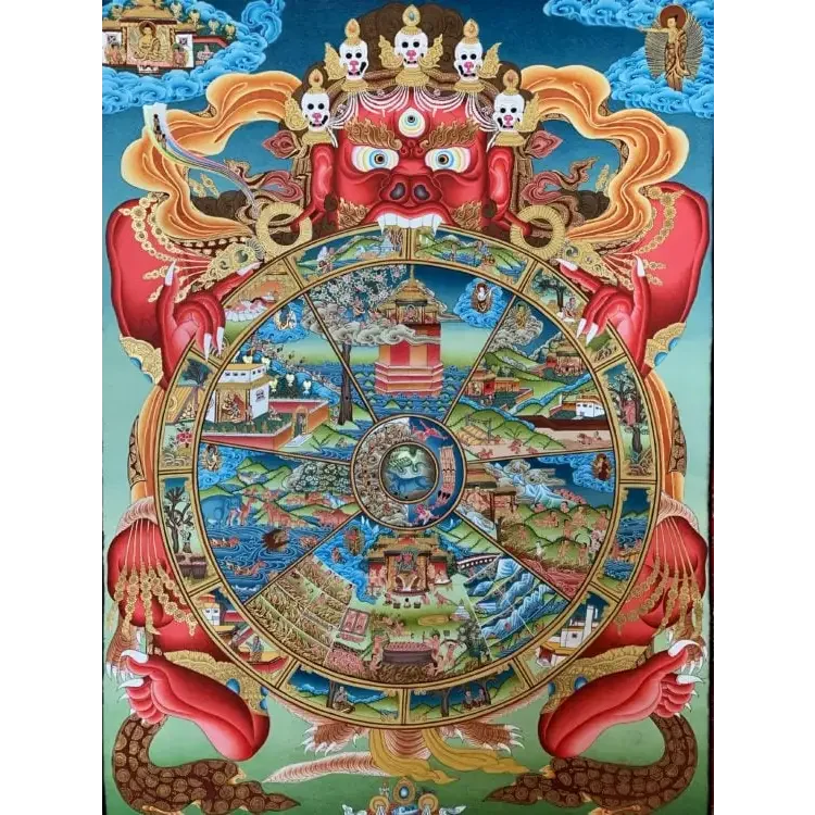 Grand Tableau Bouddhiste Thangka