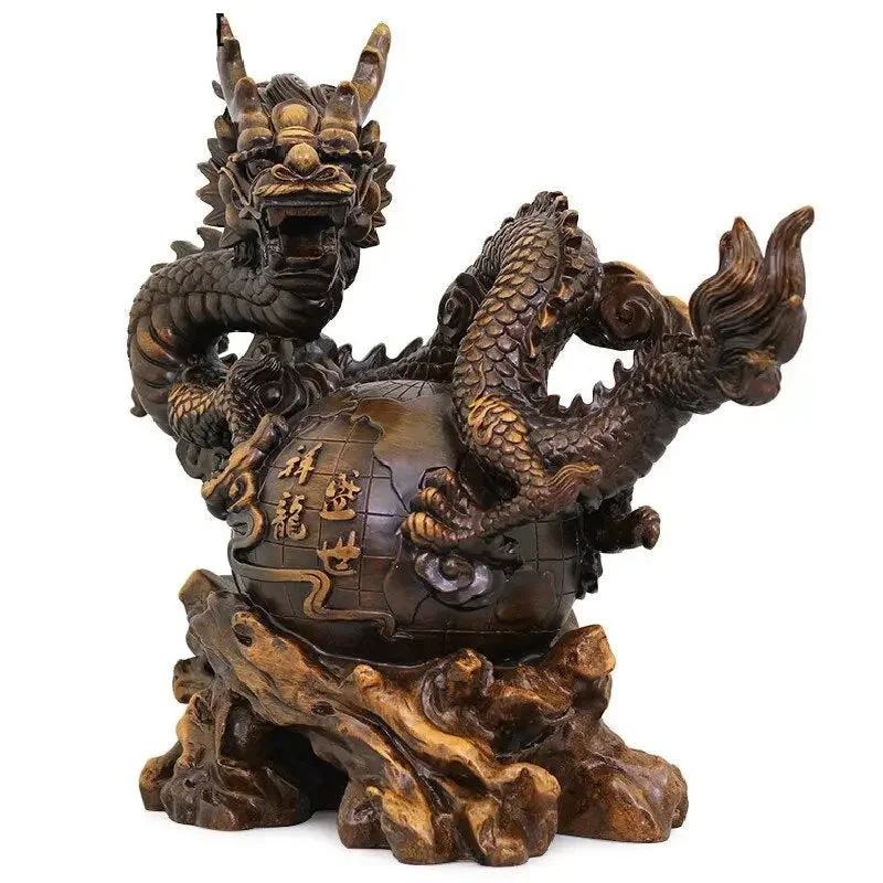 Détails de la Grande Statue Dragon Chinois
