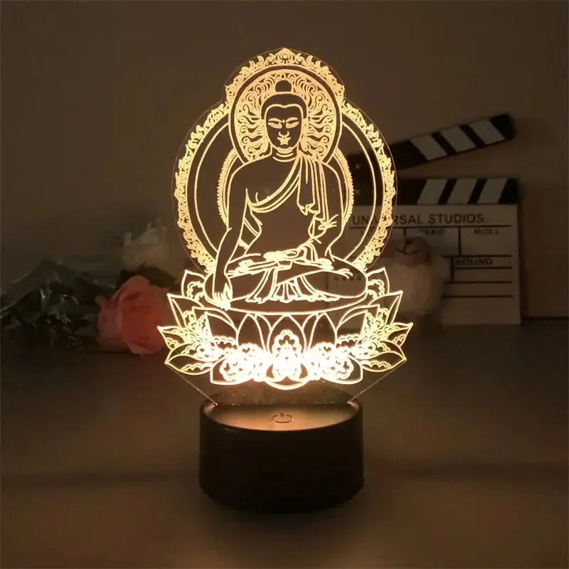 Lampe Bouddha socle noir
