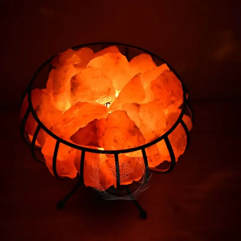 Ambiance zen avec le Panier de lampe de sel de l'Himalaya