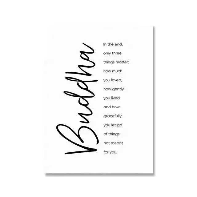Poster Bouddha Zen avec citation