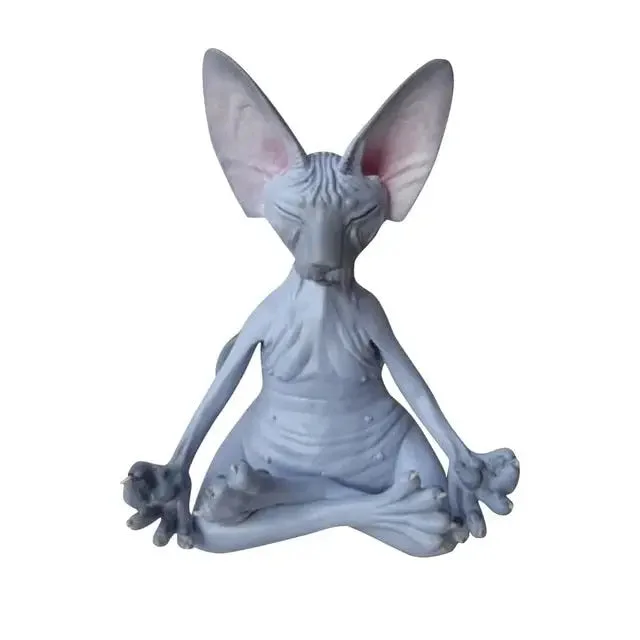 Statuette Chat Sphinx Méditation Mystique