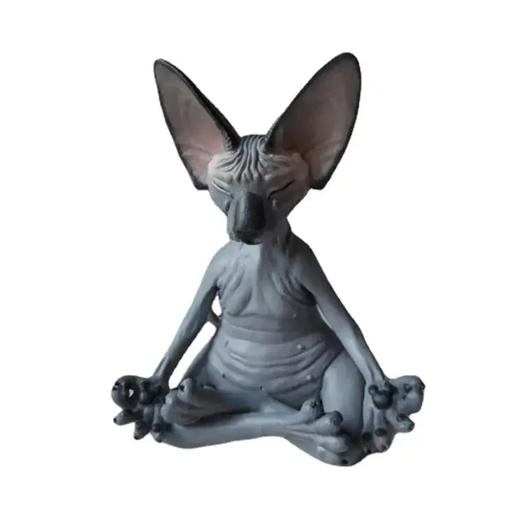 Statuette de Méditation Chat Sphinx