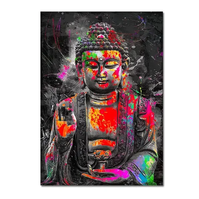Tableau Bouddha Pop Art sans cadre