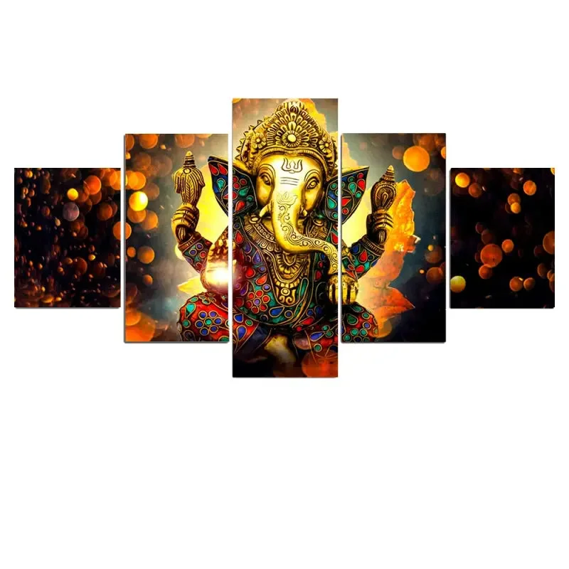Tableau Ganesh 5 pièces en différentes tailles