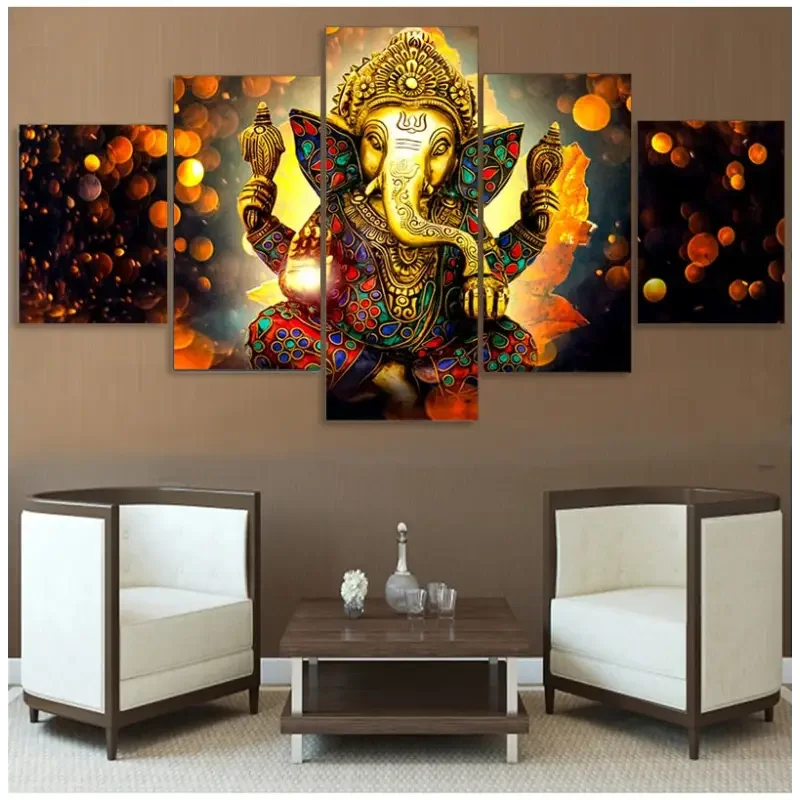 Tableau Ganesh 5 pièces