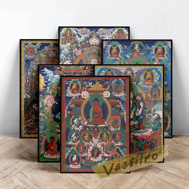 Tableau toile Thangka - Bouddhisme