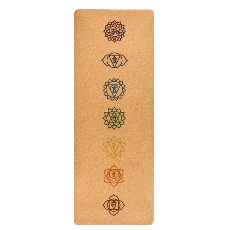 Tapis de yoga 7 Chakra en liège