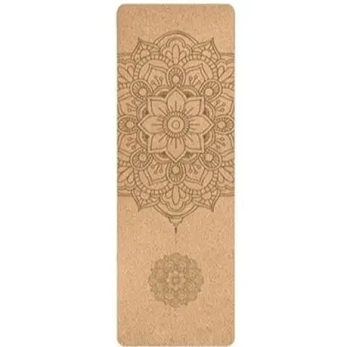 Tapis de yoga Mandala en liège